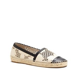 Louise et cie Andra laser cut scalloped espadrille